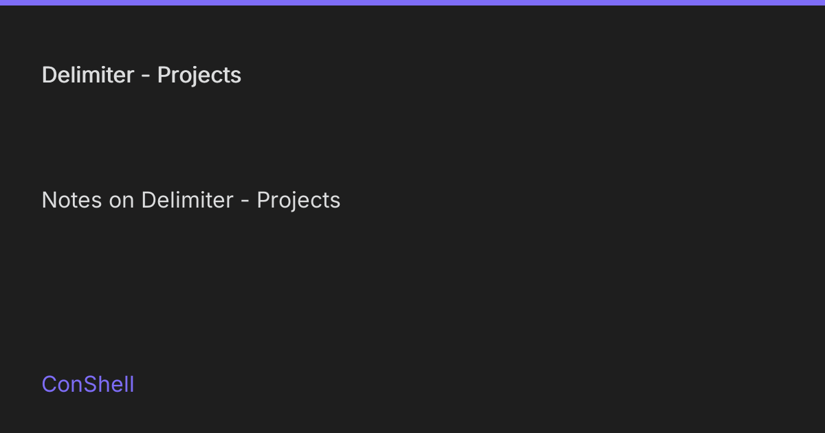 Valid Delimeter For Java Delimiter - Projects • ConShell